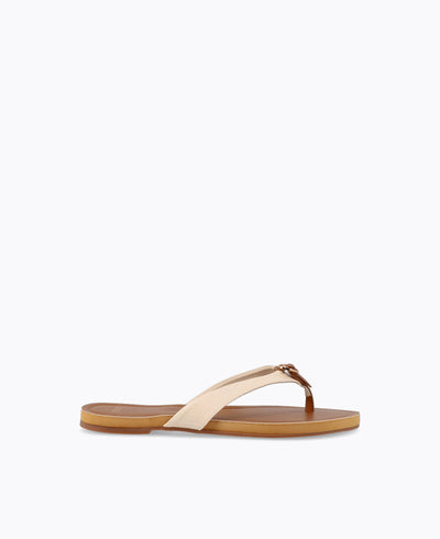 Sabine Flat Sandals - Beige