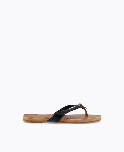 Sabine Flat Sandals - Black