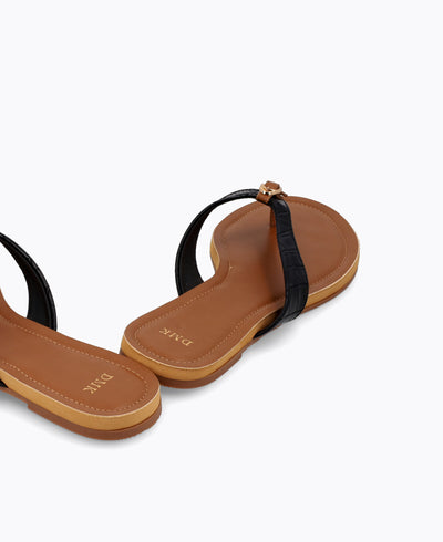 Sabine Flat Sandals - Black