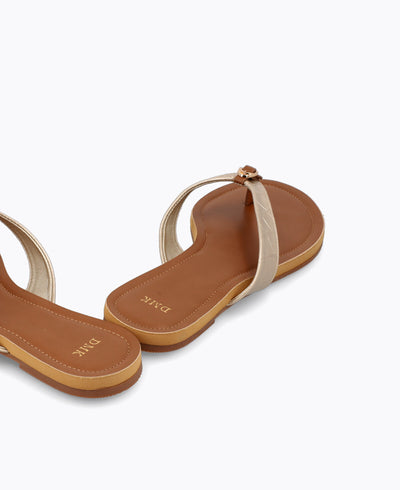 Sabine Flat Sandals - Gold