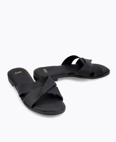 Molly Flat Sandals - Black
