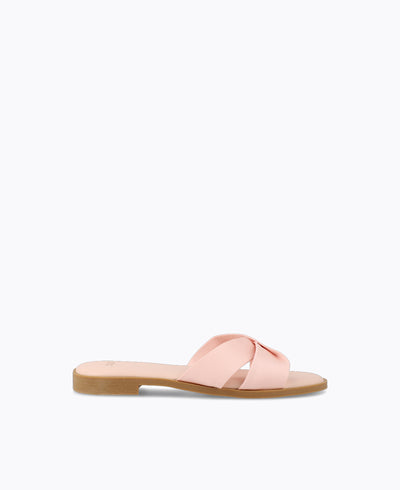 Molly Flat Sandals - Nude Pink