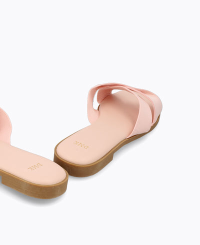 Molly Flat Sandals - Nude Pink