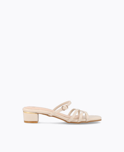 Kali Heel Sandals - Beige