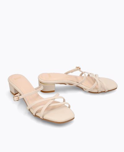 Kali Heel Sandals - Beige