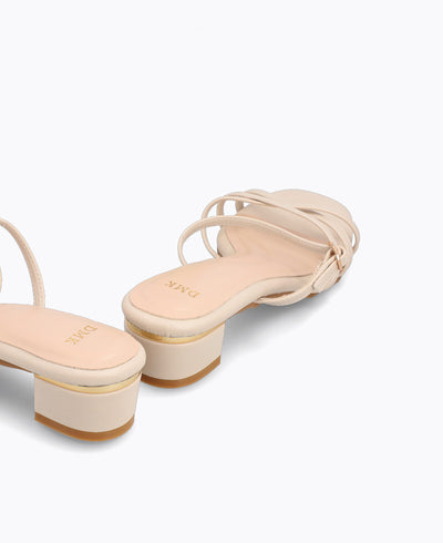 Kali Heel Sandals - Beige