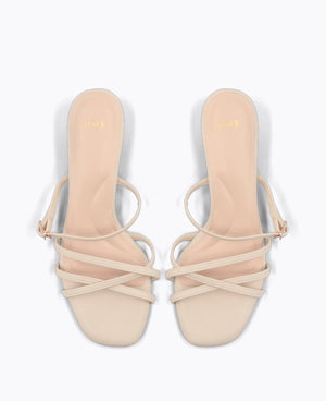 Kali Heel Sandals - Beige