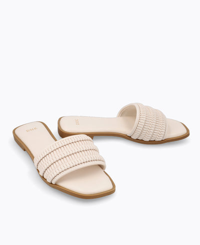 Luella Flat Sandals - Beige