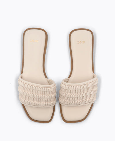Luella Flat Sandals - Beige