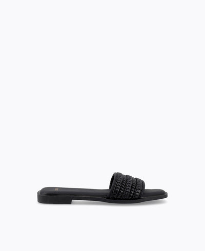 Luella Flat Sandals - Black
