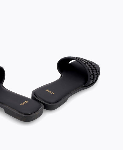 Luella Flat Sandals - Black