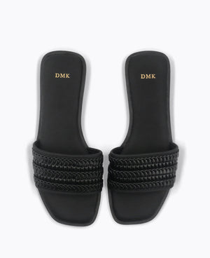 Luella Flat Sandals - Black
