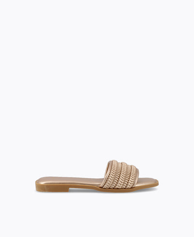 Luella Flat Sandals - Gold