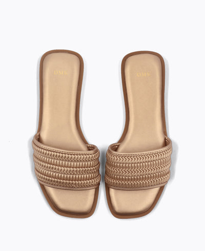 Luella Flat Sandals - Gold
