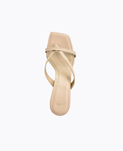 Kayla Thong Heel Sandals V2 - Beige
