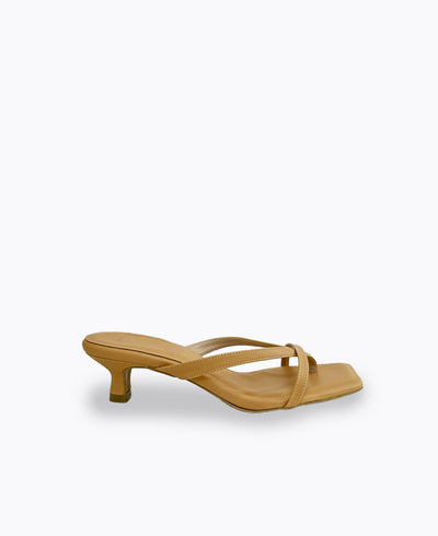 Kayla Thong Heel Sandals V2 - Nude
