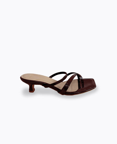 Kenzie Heel Sandals - Brown
