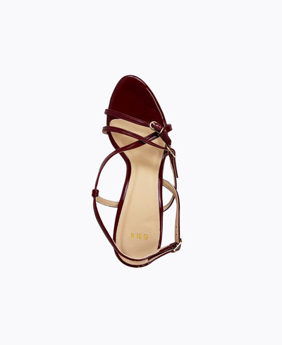 Maeve Strappy Heel Sandals - Maroon