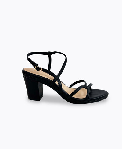 Marisol Strappy Heel Sandals - Black