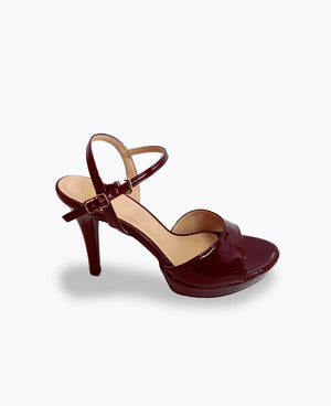 Isadora Platform Heel Sandals - Maroon