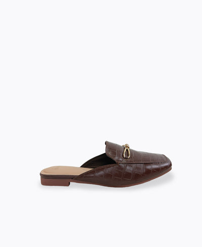 Lora Mule Loafers -  Brown