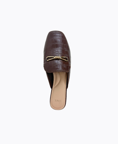Lora Mule Loafers -  Brown