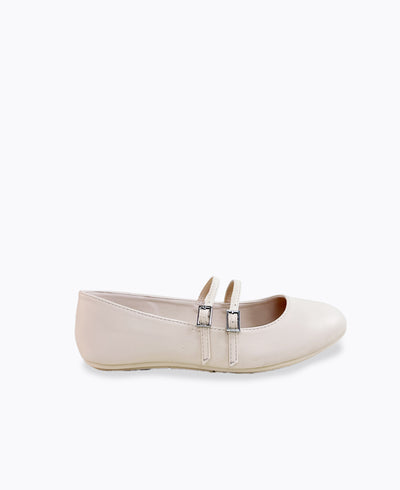 Allie Mary Jane Flats - Beige