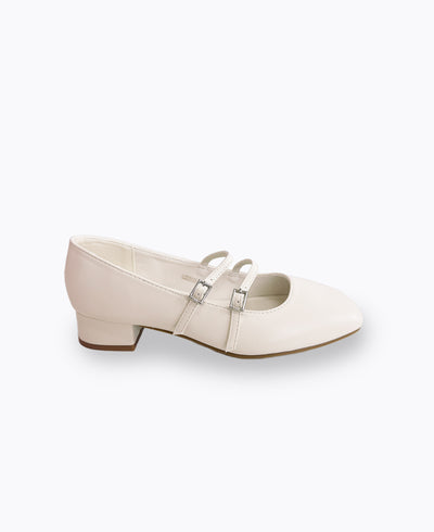 Carrie Mary Janes - Matte Beige