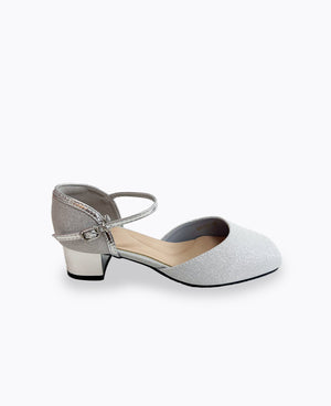 Camellia Heel Pumps - Silver