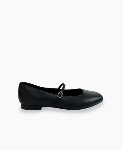 Juliana Mary Jane Flats - Black