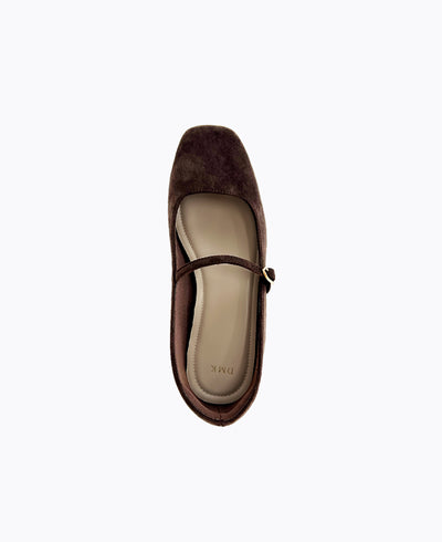 Juliana Mary Jane Flats - Brown