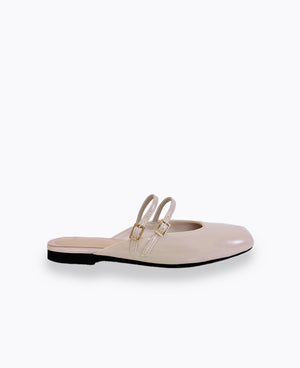 Kacey Mary Jane Flats - Beige