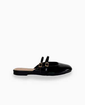 Kacey Mary Jane Flats - Black