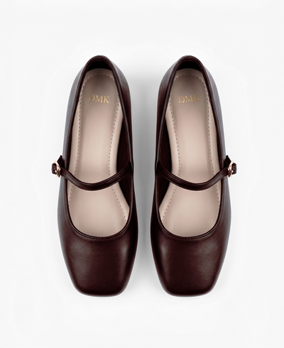 Juliana Mary Jane Flats - Brown