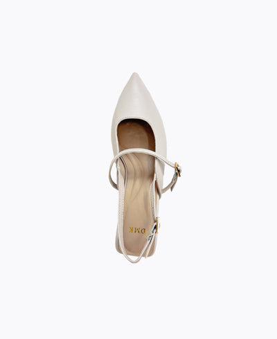 Jazmine Slingback Heel Pumps - Beige