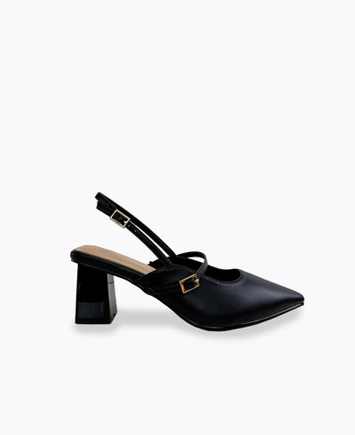 Jazmine Slingback Heel Pumps - Black