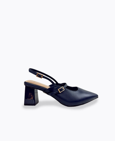 Jazmine Slingback Heel Pumps - Navy