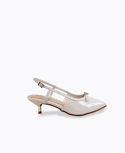 Celine Slingback Heel Pumps - Beige