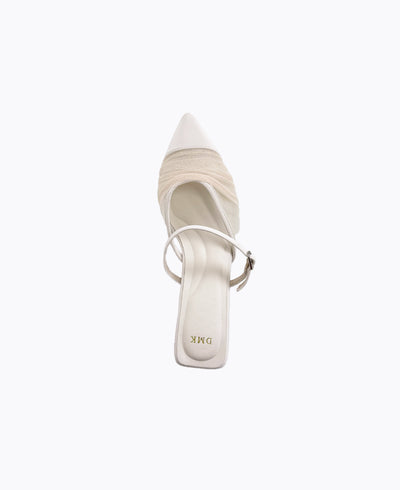 Tiana Heel Pumps - Pearl Beige