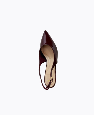 Rosalie Slingback Heel Pumps - Maroon