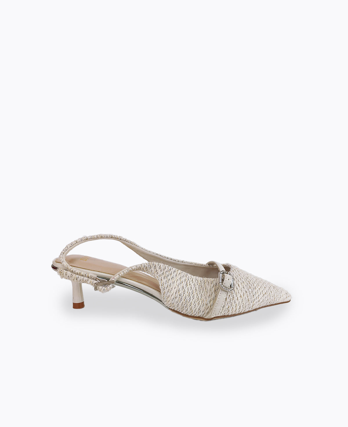 Mira Slingback Heel Pumps - Beige
