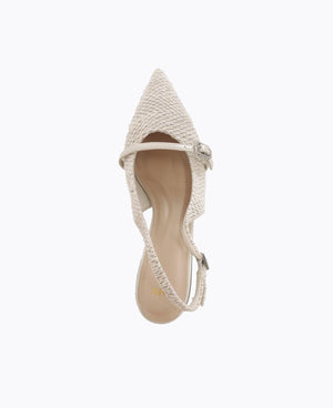 Mira Slingback Heel Pumps - Beige