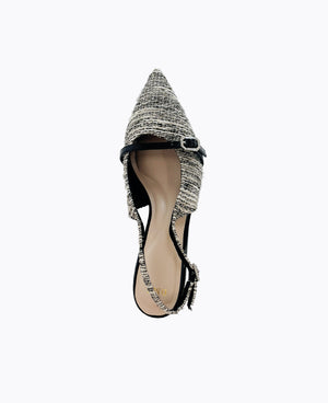 Mira Slingback Heel Pumps - Black