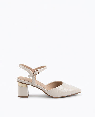 Braelyn Heel Pumps - Beige