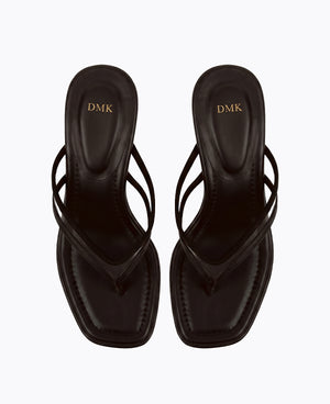 Lilith Thong Heel Sandals - Brown