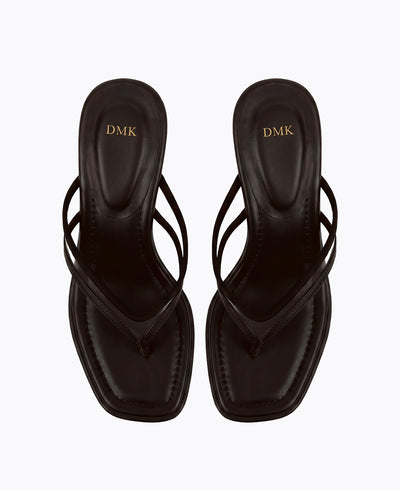 Lilith Thong Heel Sandals - Brown