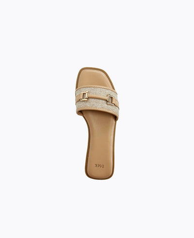 Saphine Flat Sandals - Almond