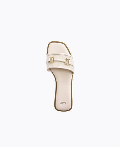 Saphine Flat Sandals - Beige