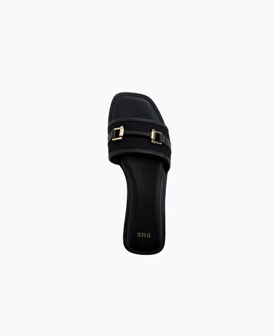 Saphine Flat Sandals - Black