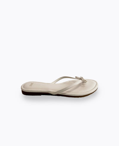 Mio Bow Flat Sandals - Beige